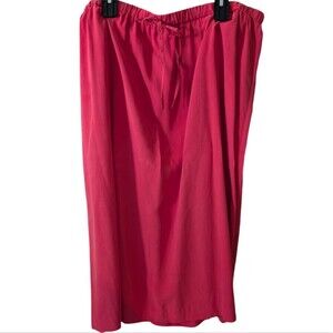 Kate Hill Pink Silk Midi Skirt Size 2X